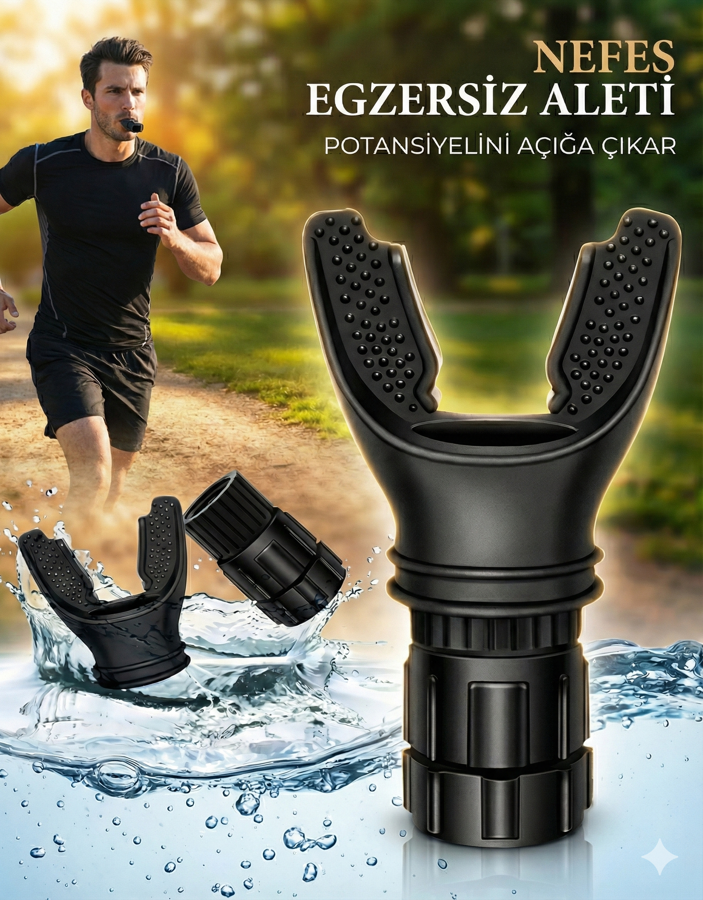 Profesyonel Nefes Egzersiz ve Akciğer Kapasitesi Artırıcı Cihaz